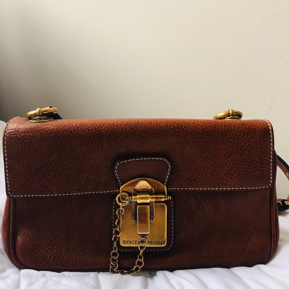 Dolce & Gabbana Brown Miss Privee Shoulder Bag